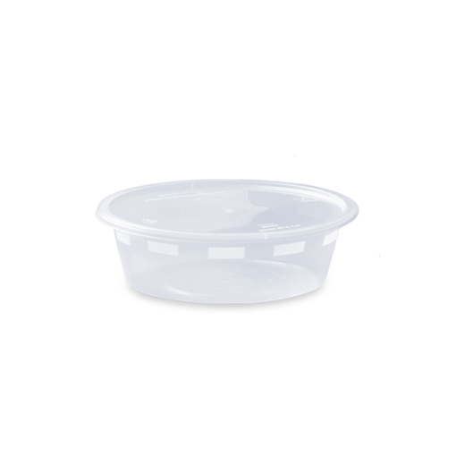 Picture of clear microwave cont. round 225 cc w\lid