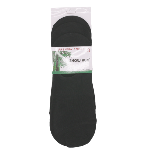 Picture of mans socks black color 3 pcs size 39 to 45