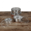 Picture of DECORATED POLISHED SHORT CONTAINER W/TRANS. UNBREAKABLE COVER