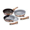 Picture of BH 5 pcs detachable frypan set 20+24+28 CM with 2 STACKABLE Plastic lid Burgundy 
